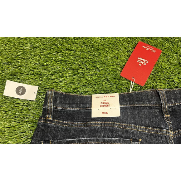 Lucky Brand 329 Classic Straight Denim Blue Jeans Men's 40X30 Waist 40" - Picture 5 of 14
